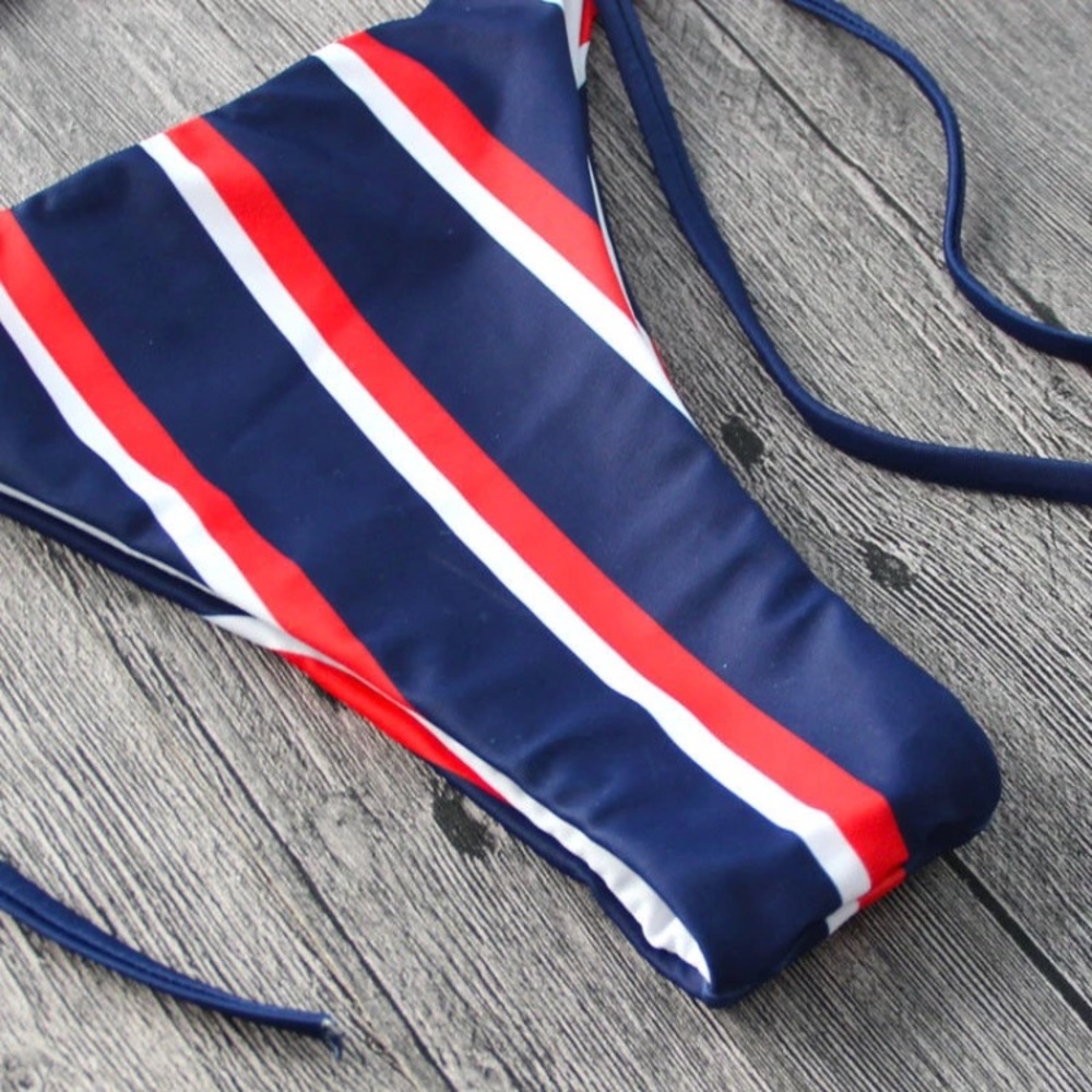 ♡ Brazilian Striped Bikini - Picture 5 of 7